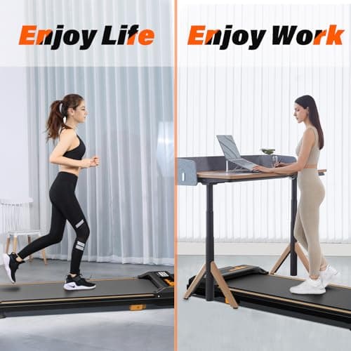 LIVIVOX Under Desk Treadmill, Treadmill for Compact Storage with Retractable Design, Walking Pad with Incline for Home Office, 2.5HP Portable with 300 Lbs Weight Capacity, LED Display, Remote Control 5