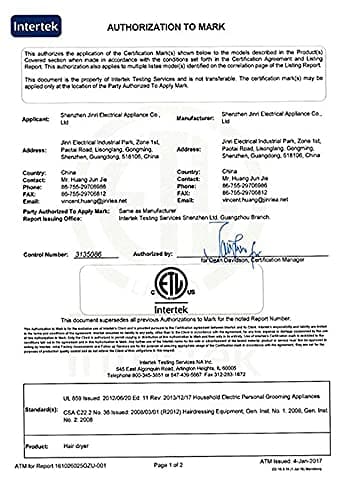 MHU Professional Salon Grade 1875w Low Noise Ionic Ceramic Ac Infrared Heat Hair Dryer Plus One Concentrator and One Diffuser Black Color 9