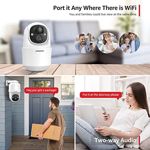 BOAVISION Security Camera Wireless WiFi Outdoor,Solar Powered Camera Pan Tilt 360° View PIR Human Detection Color Night Vision Wireless Surveillance IP Cameras for Home Security 5
