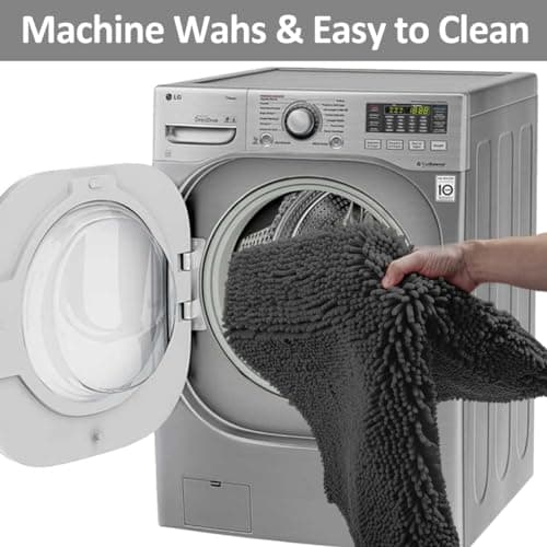 Bathroom Rugs Set Non Slip 3 Piece Bath Mat Washable Chenille Bath Rugs with PVC Backing Bath Carpet,Absorbent Bathroom Mats with Toilet Rug,Bath Mats for Bathroom,Bedroom, Kitchen,Tub,Home Decor 8