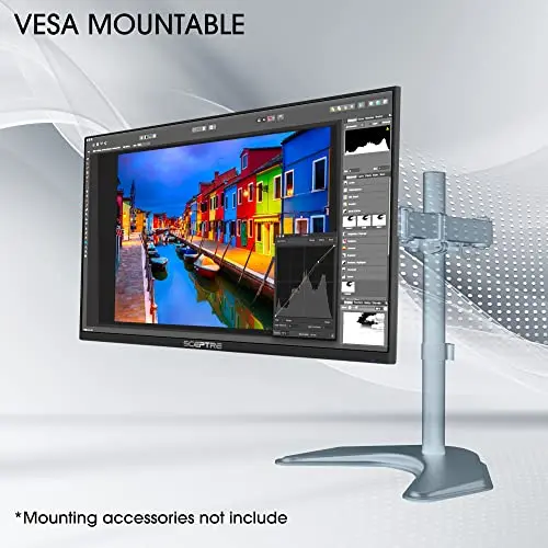 Sceptre IPS 27-Inch Business Computer Monitor 1080p 75Hz with HDMI VGA Build-in Speakers, Machine Black 2020 (E275W-FPT), 27" IPS 75Hz 7