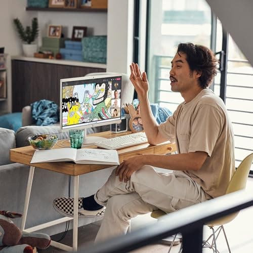 HP 22 inch All-in-One Desktop PC, FHD Display, Intel N200, 8 GB RAM, 256 GB SSD, Intel UHD Graphics, Windows 11 Home, 22-dg0012 (2024) 10