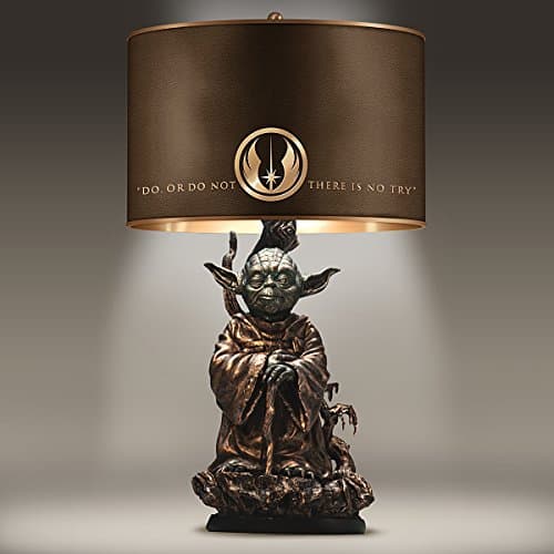 The Bradford Exchange Star Wars Jedi Master Yoda Desk Lamp with Illuminated Quote, Limited Edition, Bronze Finish 6