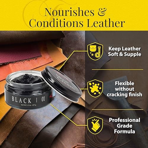 Kelly's Black Shoe Polish 1.5 oz - Professional Leather Shoe Cream 5