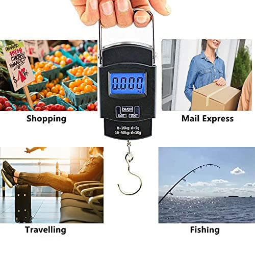 Luggage Scale with Battery Automatic Reading, Many Ways of use, Accurate Numbers, The Perfect Multifunctional Scale, a Good Helper for Your Travel and Fishing 6
