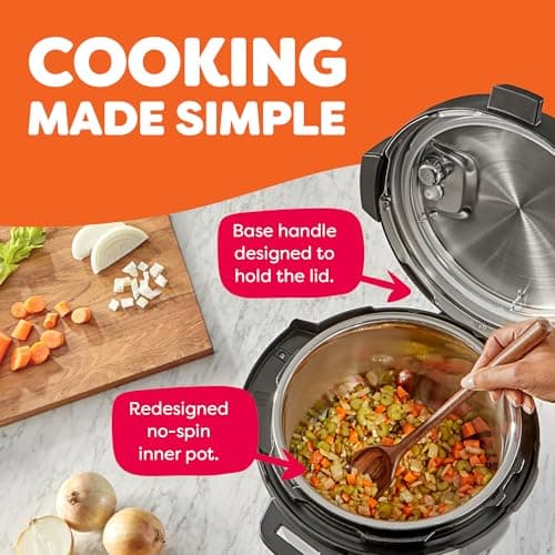 Instant Pot Duo Plus 9-in-1 Multicooker, Pressure Cooker, Slow Cook, Rice Maker, Steamer, Sauté, Yogurt, Warmer & Sterilizer, Includes App With Over 800 Recipes, Stainless Steel, 6 Quarts 8