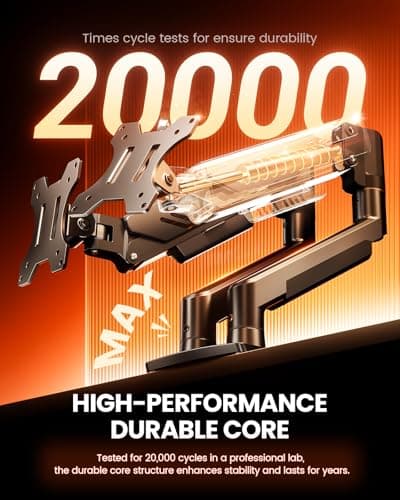 ErGear Dual Monitor Arm, Full Adjustable Monitor Mount for 13–32″ Screens, Fast Install Computer Monitor Stand with Tool-Free VESA Mount, Max Load 19.8 lbs, Max VESA 100x100mm 7