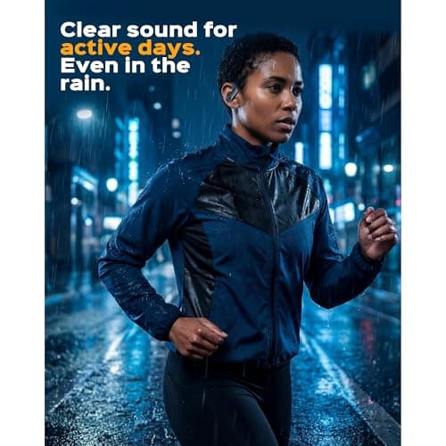 TREBLAB X3 Pro - Sports Wireless Ear Buds Bluetooth - Comfortable Workout Headphones with Secure Ear Hooks, 9H Long Battery Life, IPX5 Sweatproof Earphones, Noise Isolation Over Ear Earbuds 5