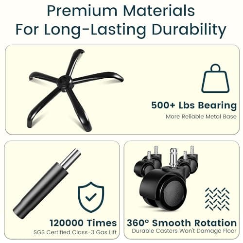 Drafting Chair 500Lbs, Tall Office Chair for Standing Desk, High PU Leather Executive Office Chair with Flip-up Armrests, Ergonomic High Chair with Adjustable Foot Ring, Comfy Stool Chairs, Black 8