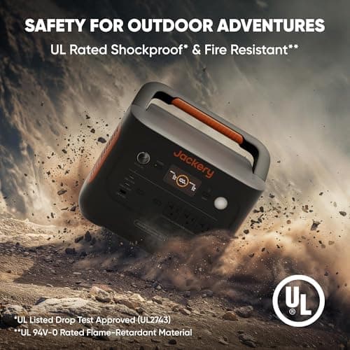 Jackery Explorer 1000 v2 Portable Power Station,1070Wh LiFePO4 Battery,1500W AC/100W USB-C Output, 1 Hr Fast Charge, Solar Generator for Camping,Emergency, RV, Off-Grid Living(Solar Panel Optional) 6