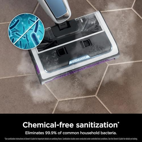 Shark SD200 Steam Pickup 3-in-1 Steam Mop Picks Up Debris, Deep Scrubs, & Steam Sanitizes All At Once, Lightweight Steam Cleaner for Home w/Sealed Hard Floors like Hardwood, Tile & Laminate (Renewed) 5