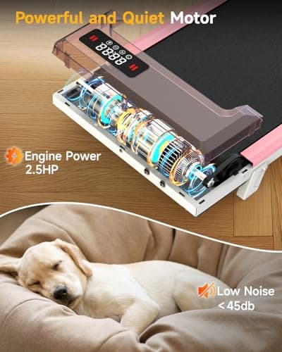 Walking Pad with Incline,Treadmill Pad 2.5 HP Quiet Under Desk Treadmills 8% Incline,330 lb Capacity Portable Walking Pad for Home and Office Walking Low Noise 6