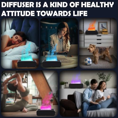 7Color Flame Diffuser, Bonfire and Fireplace 10.7" 3" 3.1" 7