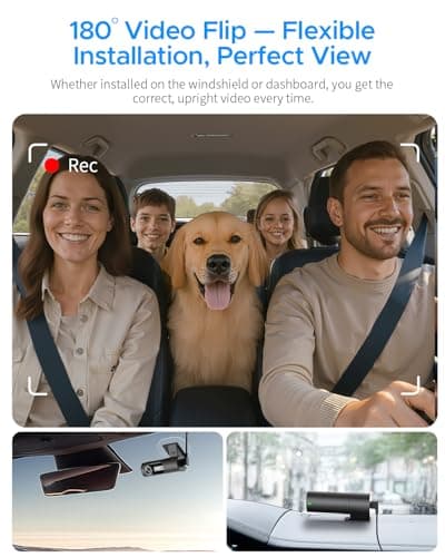 KAWA 3K Dash Cam Front, 32GB SD Card Included, Voice Control, Built-in Wi-Fi, 24/7 Parking Mode, G-Sensor, Night Vision, Loop Recording, App Control, 3K Dashcam for Cars, Truck, RV, SUV, Van 6