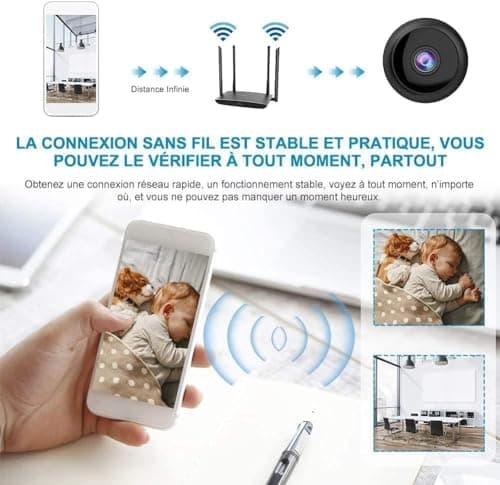 MDGLSYEE Wireless Security Camera Mini Camera Outdoor/Indoor with Audio, Home Surveillance Camera, 1080P IP HD Build-in Battery 250mah，Security Camera Battery Indoor（3-Pack） 6