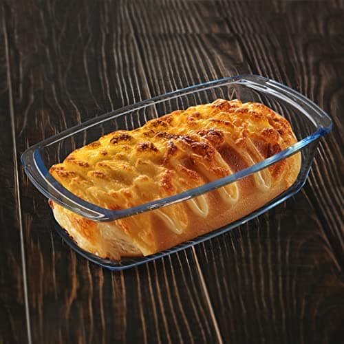 M MCIRCO 6-Piece Glass Loaf Pan with Lids Set, Meatloaf Pan With Airtight Lids, Loaf Pan For Bread, Cake, Pastries, Easy Grip, Fridge-to-Oven (1800ML/1.9Qt/ 7.2 Cups) 6