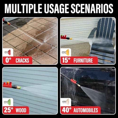 Pressure Washer,5200PSI Power Washer with 4 Quick Connect Nozzles, High Pressure Cleaning Machine with Foam Cannon for Cars/Fences/Driveways/Patios/Home Cleaning 6