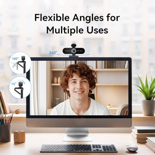 EMEET C60E 4K Webcam for PC - Ultra 4K HD, PDAF Autofocus, Dual Noise-Cancelling Mics, 73° FOV, Auto Light Correction, USB Plug&Play, Privacy Cover, Ideal for High-End Business Meetings&Live Streaming 6