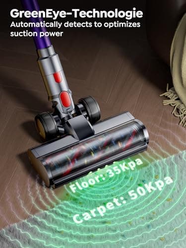 Cordless Vacuum Cleaner, 600W 50KPA 65 Mins Runtime Vacuum Cleaners for Home, Stick Vacuum with Self-Standing, Wall Mount Charging and Intelligent Auto Mode, Handheld Vacuum for Pet Hair/Carpet/Floor 5