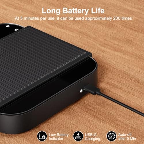 Ultrean 5.9" Coffee Scale, Rechargeable Coffee Scale with Timer, 3kg/0.1g Accuracy for Pour Over and Drip Coffee, Portable Digital Kitchen Scale with Automatic Timing, LCD Display 5