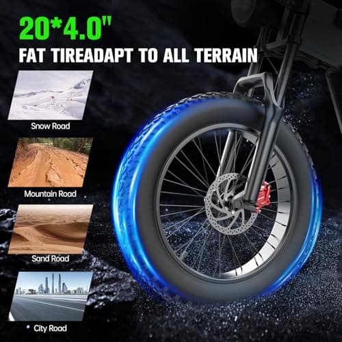 X20 Electric Bike for Adults 2000W Electric Dirt Bike with 48V 35AH Removable Battery, Hydraulic Oil Brake, Shamano 7-Speed, 34MPH, Max Range 75 Miles Mountain Electric Bicycle 9