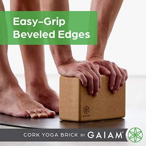 Gaiam Cork Yoga Block – 4x6x9 Inch, Natural Cork Block for Yoga, Pilates, Stretching, Balance, Gym, Home Workout, Meditation, Non-Slip, High-Density, Rounded Edges for Enhanced Poses and Flexibility 5