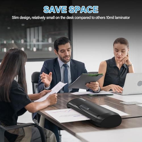 3-10 Mil Commercial Laminator Machine with Laminating Sheets, 4-Roller Jam-Free Thermal Laminator Machine 11x17, Fast Warm-up 13 Inch Laminating Machine, Hot Lamination Machine for Office School Home 7