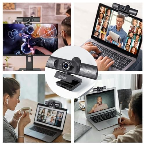 Oivom Webcam with Microphone and Speaker, 1080P Web Camera for Desktop Computer Laptop, USB Camera with Physical Privacy Cover,Plug and Play, Streaming Webcam, Wide Angle PC Cam (1080p mic Speaker) 9