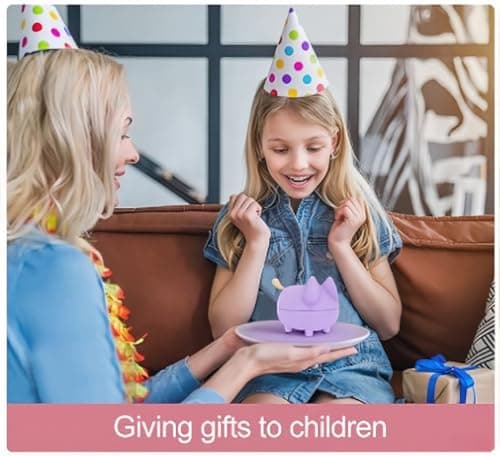 Svemei Small Bluetooth Speaker, Cute Cat Mini Wireless Speakers with Loud Stereo Sound, Built-in Mic, Super Bass, Dual Pairing, Portable Speaker for Teen Girl Birthday Gift (Purple) 7