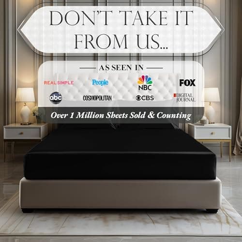 DECOLURE Satin Fitted Sheet Queen Size (1 PC) – Luxuriously Smooth & Softer Than Silk Bed Sheets w/ 15 Inch Deep Pocket Hypoallergenic Wrinkle Free, Secure Snug Fit, Elastic Corner Straps (Black) 7