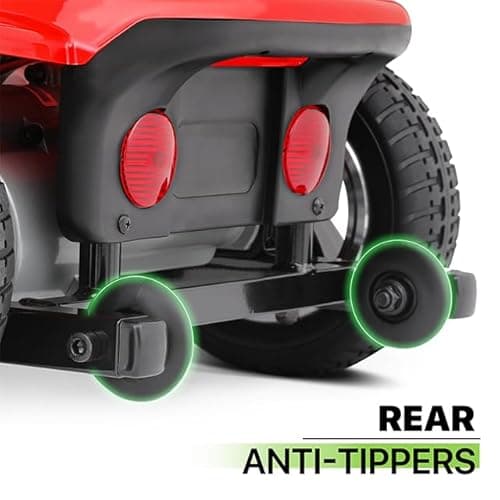 Magshion Folding Mobility Scooter for Adults and Seniors, Foldable Heavy-Duty All-Terrain, 3-Wheel (Red) 12