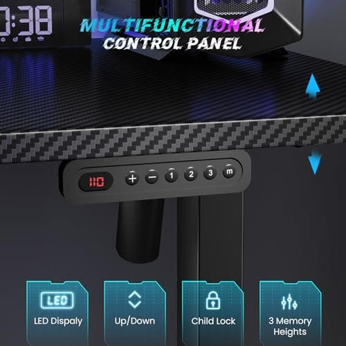 SIAGO Electric Standing Desk Adjustable - 63 x 24 Inch Sit Stand up Desk with Cable Management - 3 Memory Preset Adjustable Height Table 6