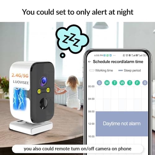 Security Cameras Wireless Outdoor, 2.4G/5G WIFI Magnetic Battery Powered Indoor Cameras for Home Security with Motion Detection,Spotlight Color Night Vision,PIR Siren,SD/Cloud Storage,Work With Alexa. 6
