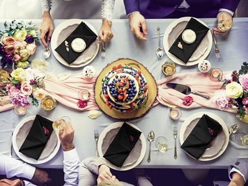 Utopia Home Black Cloth Napkins (12 Pack, 20x20 Inches), Ideal Dinner Napkins for Party, Wedding and Lunch/Dinner 9