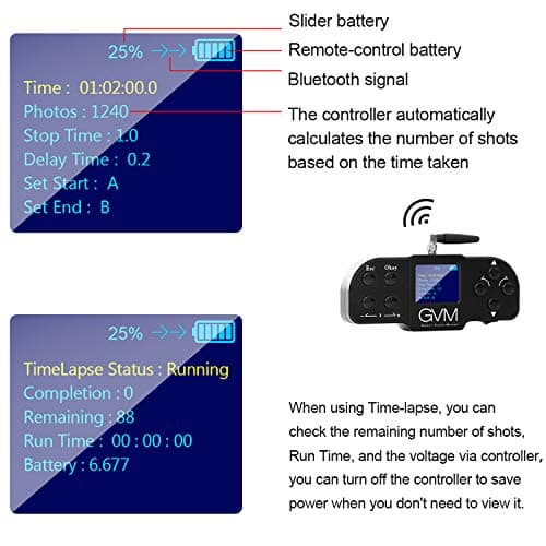 GVM Video Slider,Wireless Carbon Fiber Motor Camera Slider with Bluetooth Remote & Mobile App Control,31”/80cm Electronic Camera Slider Auto Loop Track System Shooting Equipped 5
