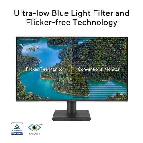 ASUS 24” (23.8-inch viewable) 1080P VA249HG Eye Care Monitor – IPS, Full HD, 99% sRGB, Frameless, 120Hz, Adaptive-Sync, 1ms, HDMI, VGA, Low Blue Light, Flicker Free, Wall Mountable, 3 yr Warranty 5