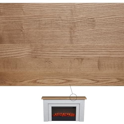 Real Flame Malie 68" Landscape Electric Fireplace with Mantel for Living Room or Bedroom, Replaceable Fireplace Insert Heater, Realistic Log and Flame Effect, Remote Control, Timer 7
