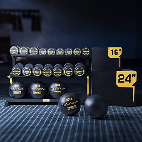 ToughFit Soft Wall Ball - Medicine Ball Set for Cardio Fitness Exercise - Weighted Med Ball for Strength and Conditioning Exercises, Cross Training Lunge, and Partner Toss 7