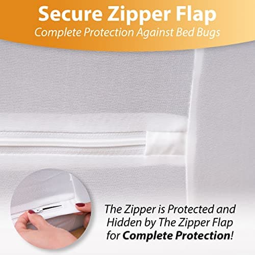 Waterproof Mattress Protector Twin Size - 6-Sided Zippered Mattress Encasement, Breathable Fabric Cover, Machine Washable, Fits Twin Mattress 39 x 75 Inches, Up to 16" Deep 6