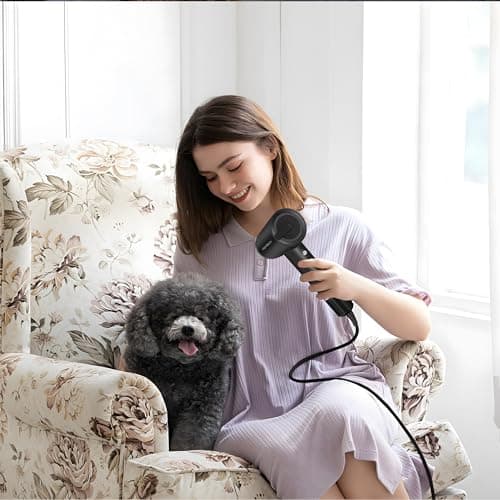 110,000 RPM Brushless Motor Hair Dryer for Fast Drying, 200 Million Negative Ions, Travel-Friendly Low Noise Design (Black, with Concentrator and Diffuser) 9