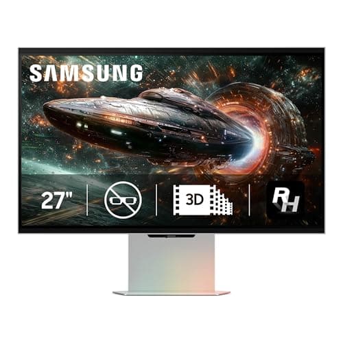 Samsung 27-inch Odyssey 3D G90XF, 4K, 165Hz, Gaming Monitor, 1ms Response Time, AMD FreeSync Premium, Glasses-Free, Ergonomic Stand, LS27FG900XNXZA, 2025