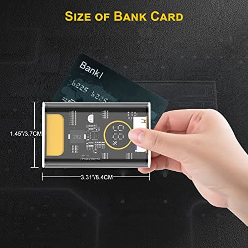 Portable Charger 10000mAh,Small Power Bank 22.5W Fast Charging,Transparent External Battery Pack,Input/Output External USB C Portable Phone Charger for iPhone iPad Samsung LG Android Cellphone(White) 5