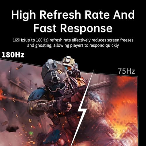 KTC 24 Inch Curved Gaming Monitor, 180Hz FHD 1080P Frameless Computer Monitor, Freesync/G-Sync Support, 99% sRGB, 3000:1 Contrast, HDMI, DisplayPort, Wall Mountable/Tilt Adjustable, H24S17 2
