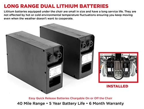 Porto Mobility Ranger Quattro (The Beast) Ultra Exclusive Foldable Electric Wheelchair Heavy Duty, Holds 550lbs 1000W Horse Power Dual Motor Folding Power Wheelchair (Silver, XL (Special Edition)) 7