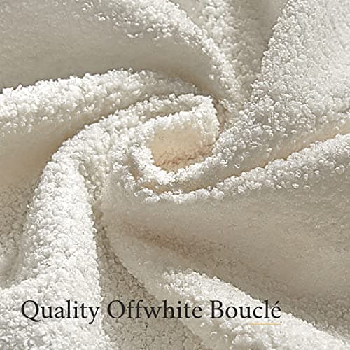 VanAcc 89 Inch Sofa, Comfy Sofa with Extra Deep Seats, 3 Seater Sofa- Modern Couch, Couch for Living Room Apartment Lounge, Offwhite Bouclé 6