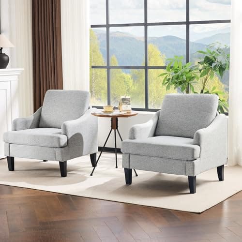 VINGLI Olive Green Accent Chair 38" Oversized Reading Chair Comfy Upholstered Lounge Armchair Soft Chenille Living Room Chairs Single Sofa Chair for Bedroom, Office 5