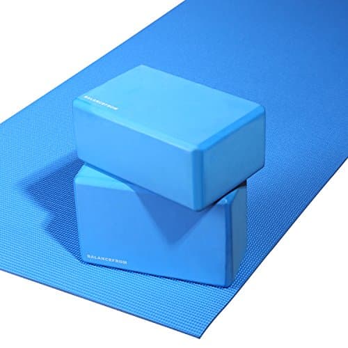 BalanceFrom Set of 2 High Density Yoga Blocks, 9"x6"x4" Each, Pair (Blue) 6