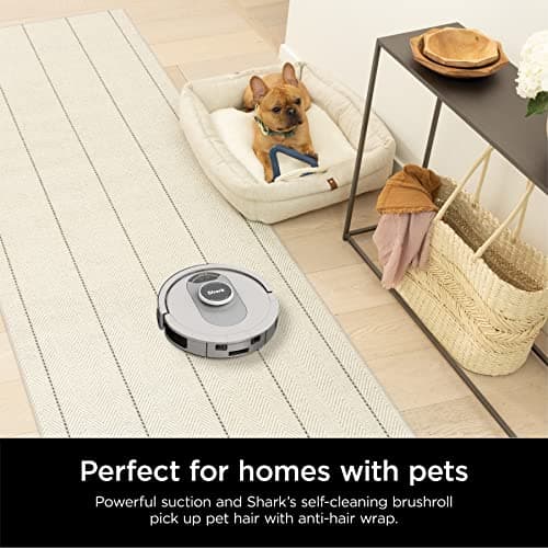 Shark AV2511AE/AV251WA AI Ultra Robot Vacuum, with Matrix Clean, Home Mapping, 60-Day Capacity Bagless Self Empty Base, Perfect for Pet Hair, Wifi, Compatible with Alexa, Black/Silver (Renewed) 7