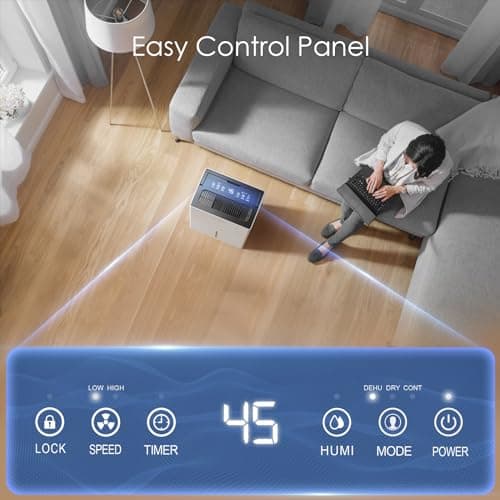 4500 Sq.ft Energy Star Dehumidifier for Home Basement, 52 Pints Large Room Dehumidifier with Drain Hose & Water Tank, Intelligent Humidity Control, Auto Defrost, for Living Room - 2024 Update 6