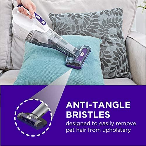 BLACK+DECKER dustbuster QuickClean Pet Cordless Handheld Vacuum with Motorized Upholstery Brush, White (HLVB315JP07) 5